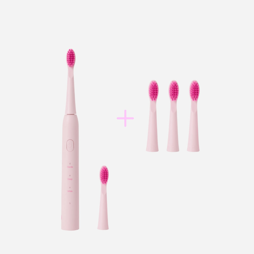 Toothbrush Refill Kit Pink – Belissas Teeth Whitening